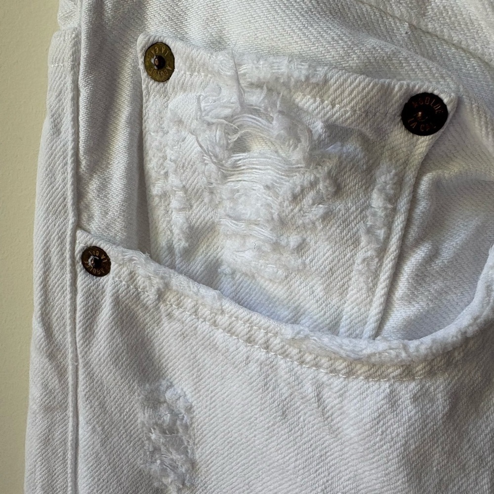 Agolde 90s Distressed White Crop Jeans​ - Picture 9 of 15